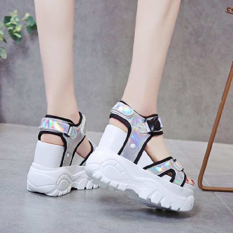 TUINANLE Platform Sandals Muffin Bottom Symphony Chunky Super High Heel Student Increase Summer Beach Shoes Sandalias Mujer