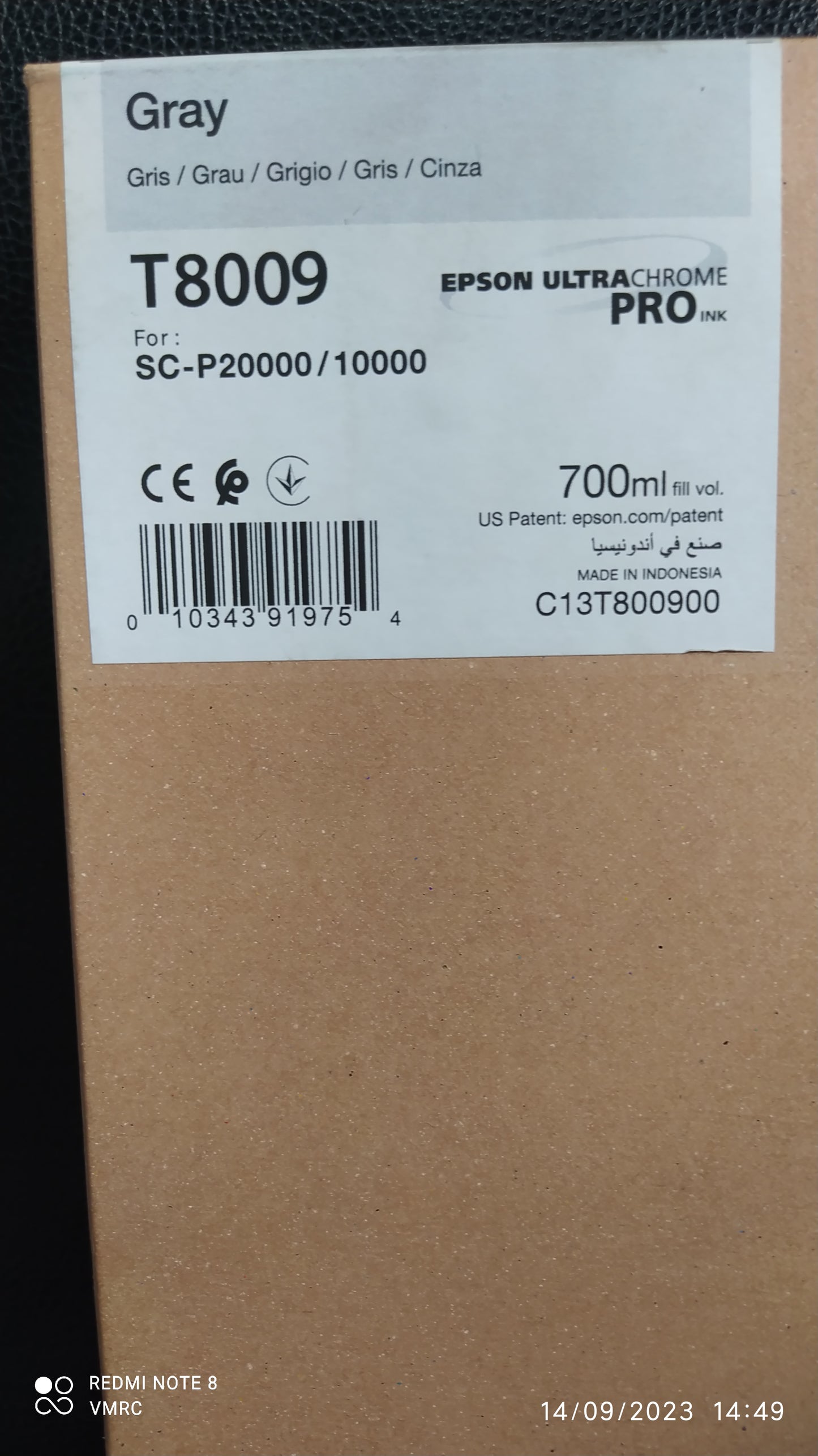 T8009 Tinta Epson ultrachrome Pro Sc-p20000/10000 700ml