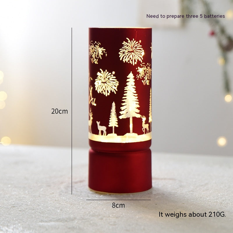 Christmas Luminous Glass Desktop Decoration