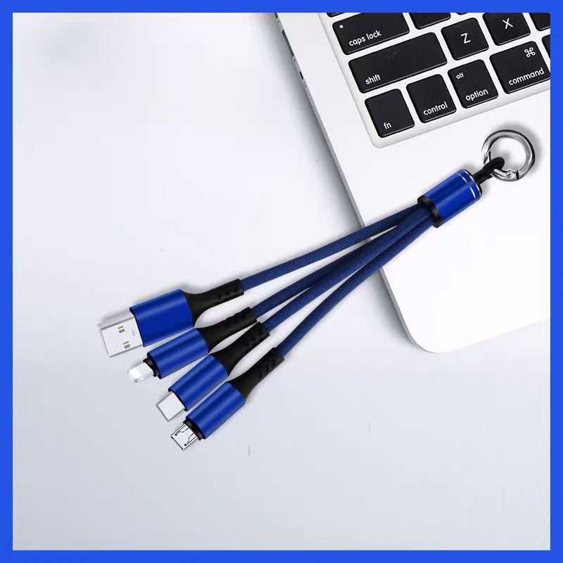 Weave a Drag Three Data Cable Android Three in One USB Data Cable Gift