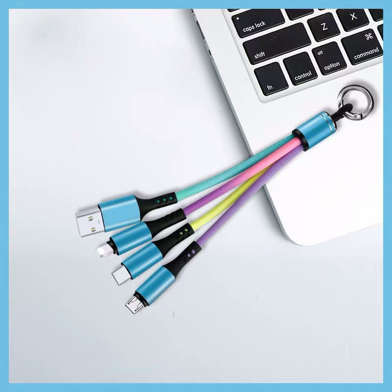 Weave a Drag Three Data Cable Android Three in One USB Data Cable Gift