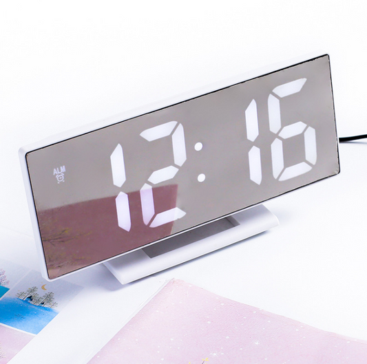 New Upgrate Digital Alarm Clock LED Mirror Clock Multifunction Snooze Display Time Night Led Table Desktop reloj despertador