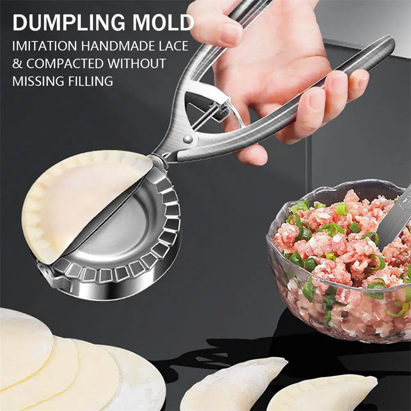 Kitchen Dumpling Mold Stainless Steel Dumpling Machine Pressing Home Baking Tool Skin Press Tool Dumpling Noodle Manual Kitchen Gadgets