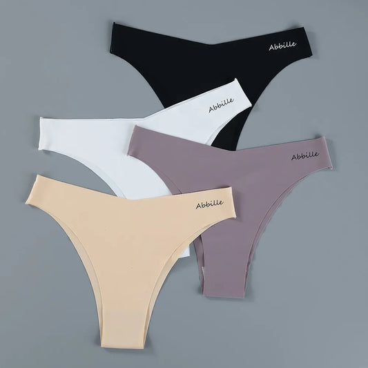 3PCS/Set Women Seamless Lingerie Female Thongs Sexy Underwear Woman Invisible Low-Rise Underpant Women's Panties Bikini Briefs