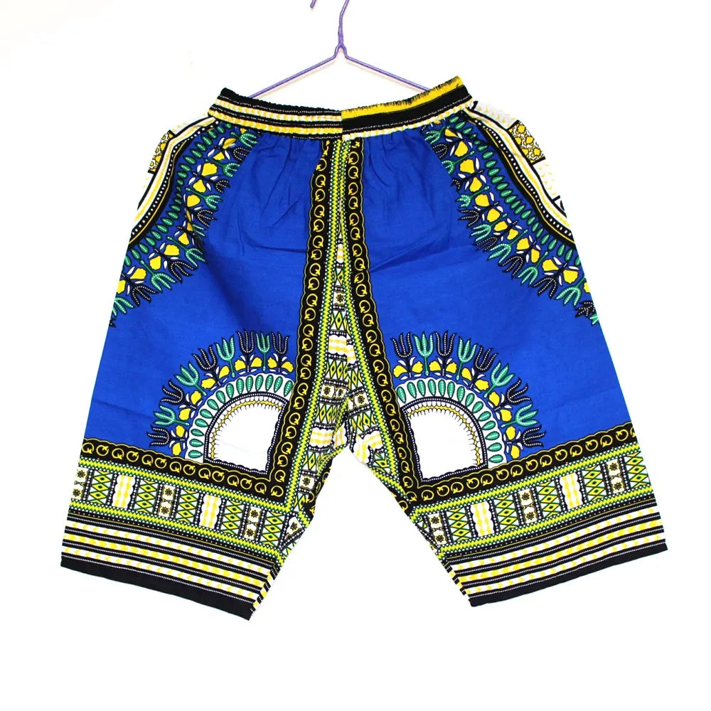 8 Colors New 100% Cotton Dashiki Fabric African Dashiki Short Pants
