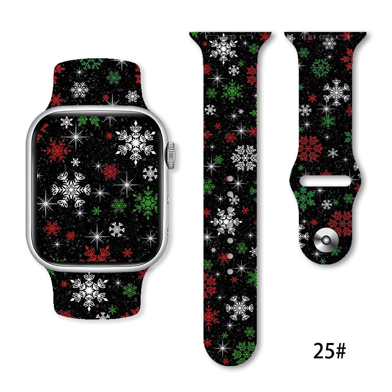 Christmas Silicone Strap Printing Suitable