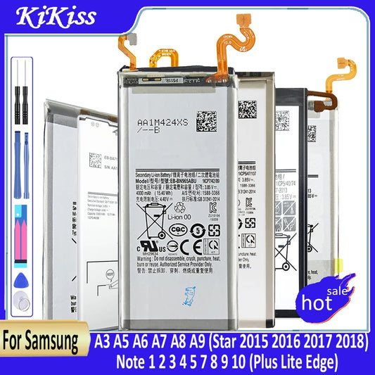 Battery For Samsung Galaxy A3 A5 A6 A7 A8 A9 Star 2015 2016 2017 2018/Note 1 2 3 4 5 7 8 9 10 Plus Lite Edge SM A510F A310F