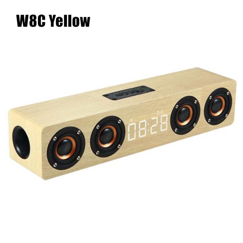 20W Wooden Bluetooth Speaker 4 Speakers Sound Bar TV Echo Wall Home Theater Sound System HIFI Sound Quality Soundbox for PC/TV