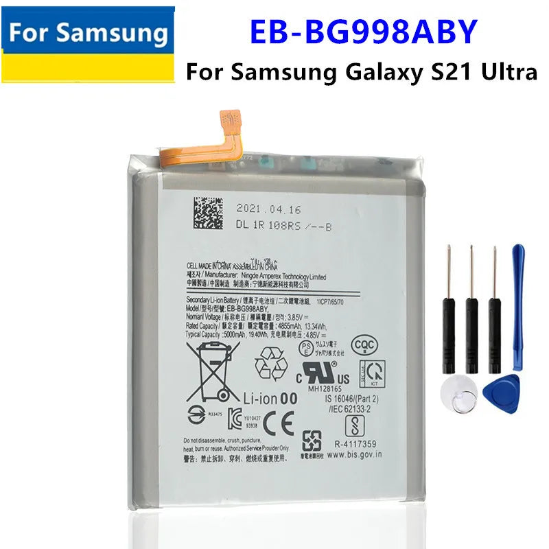 Replacement Battery EB-BG990ABY EB-BG998ABY EB-BG996ABY EB-BG991ABY For Samsung Galaxy S21 S21 Ultra S21Plus S21 FE 5G + Tools