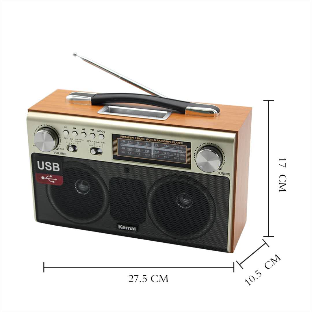 Wooden Retro Wireless Bluetooth Speaker High Quality Portable Home Tri-Band FM Radio Subwoofer Mobile Phone TF Card USB