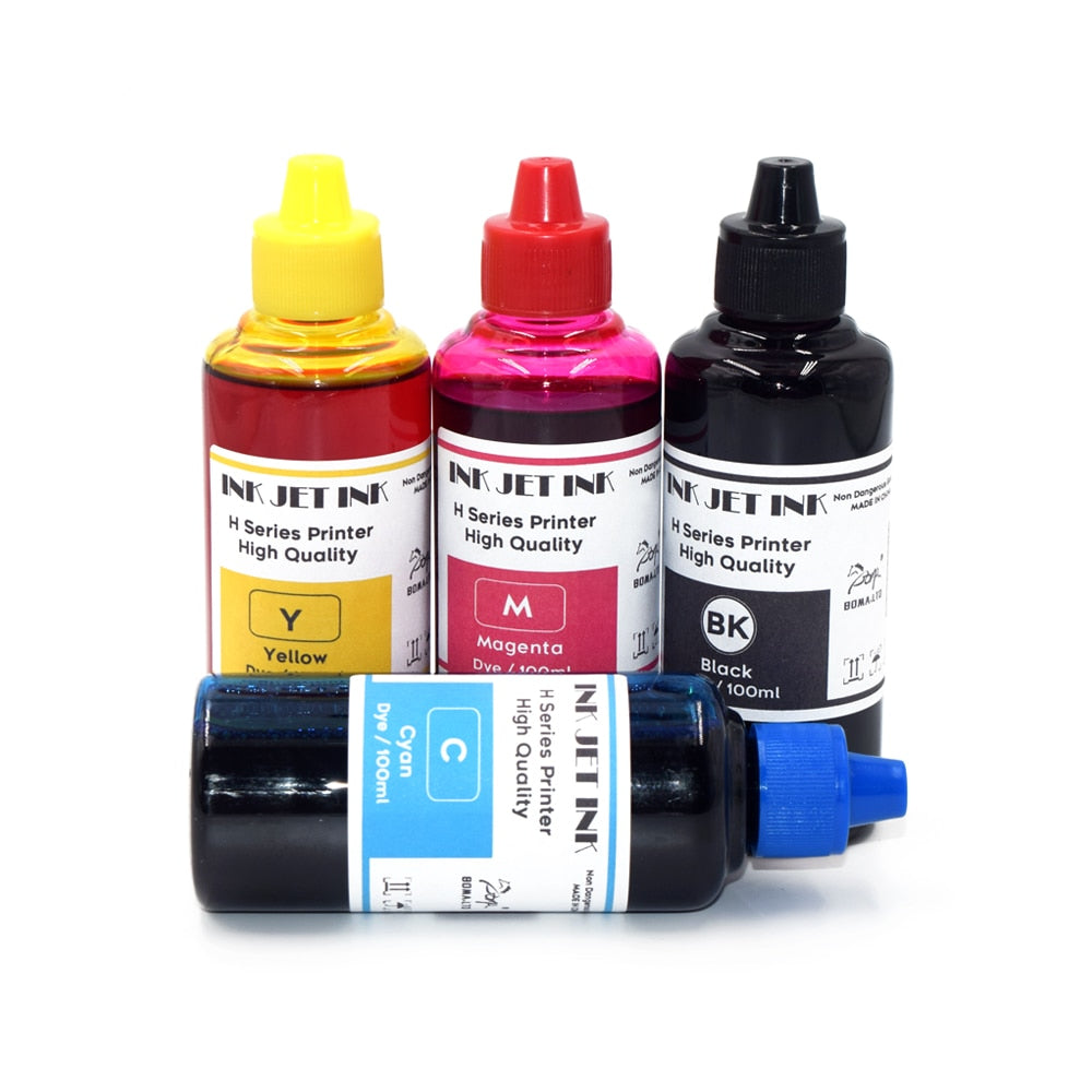 4Color*100ML HP711 711XL Waterbased Refill Dye Ink for HP DesignJet T520 T120 T230 T250 T650 Printer