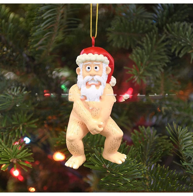 Naked Santa Claus Resin Decoration