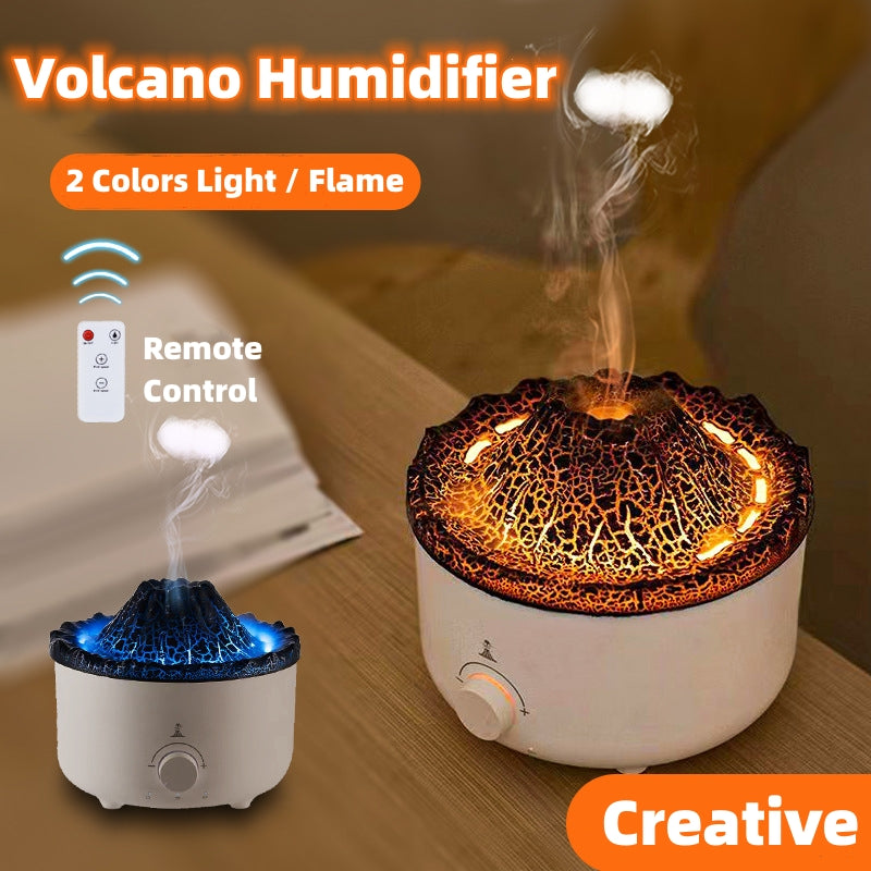 Mute Of New Small Simulated Flame Volcano Humidifier Flame Humidifier Volcano Diffuser Home Decorations