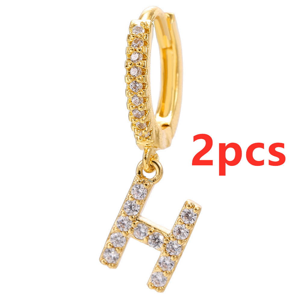 26 Letter Earrings Jewelry Popular In Europe And America
