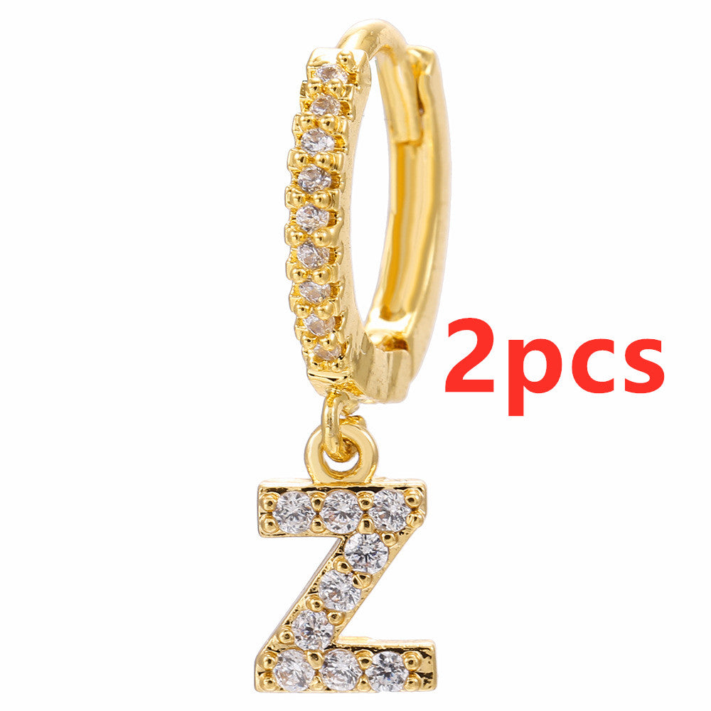 26 Letter Earrings Jewelry Popular In Europe And America