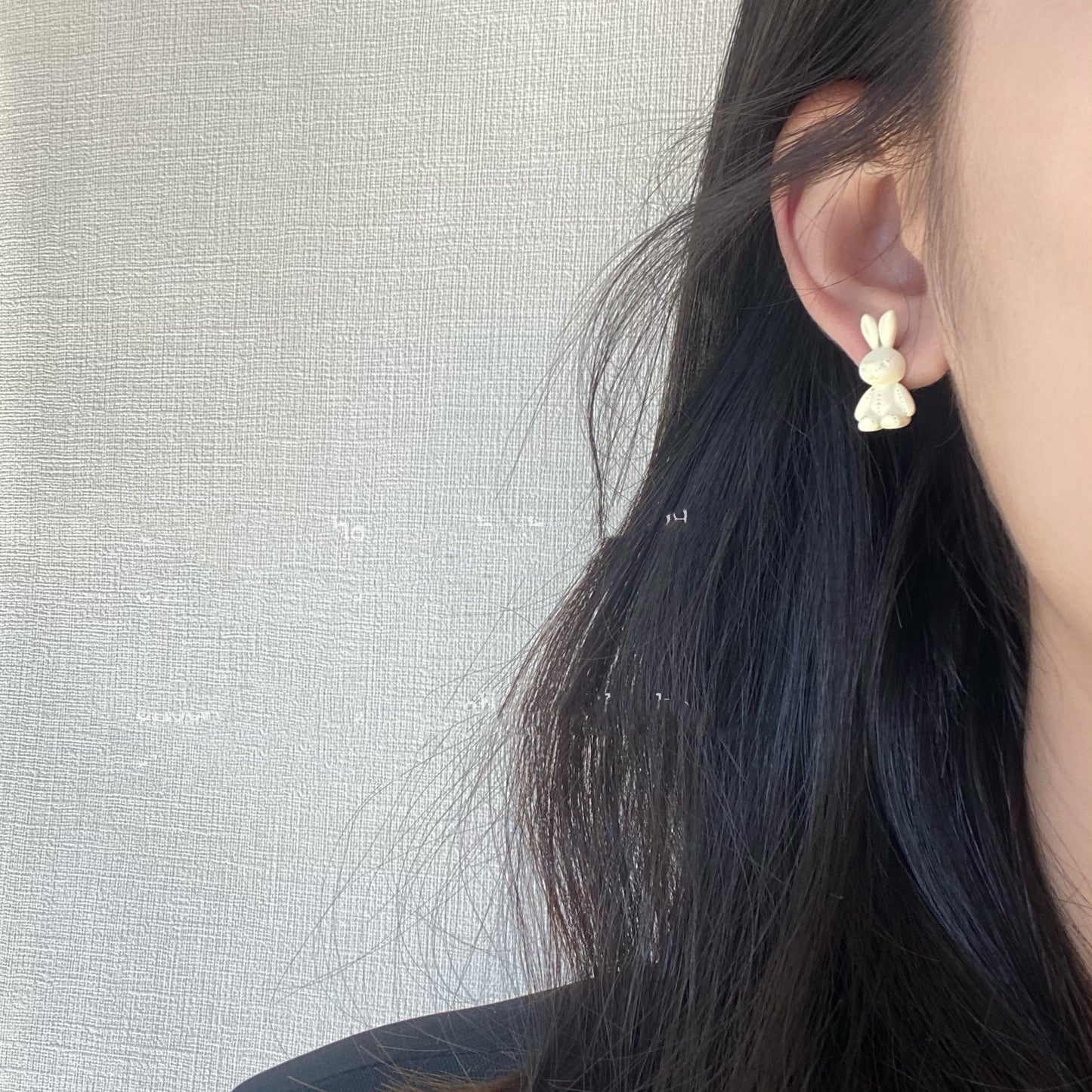 White Earrings, Sweet Girl, Versatile, Xiaozhong Earrings