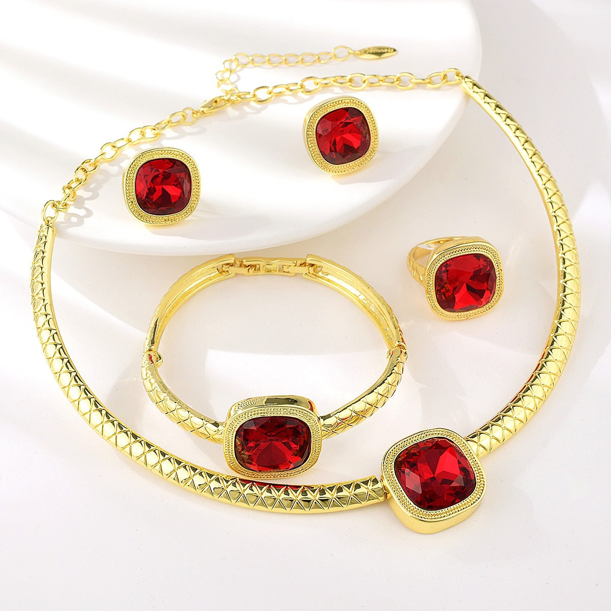Fashion Luxury Necklace Earrings Jewelry Set