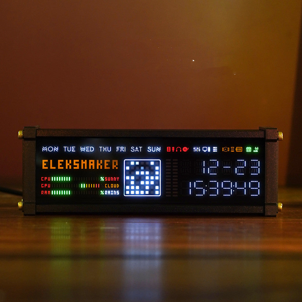 Creative Electronic Quasi-fluorescent Tube Clock LED Desktop Retro Ornaments Clock