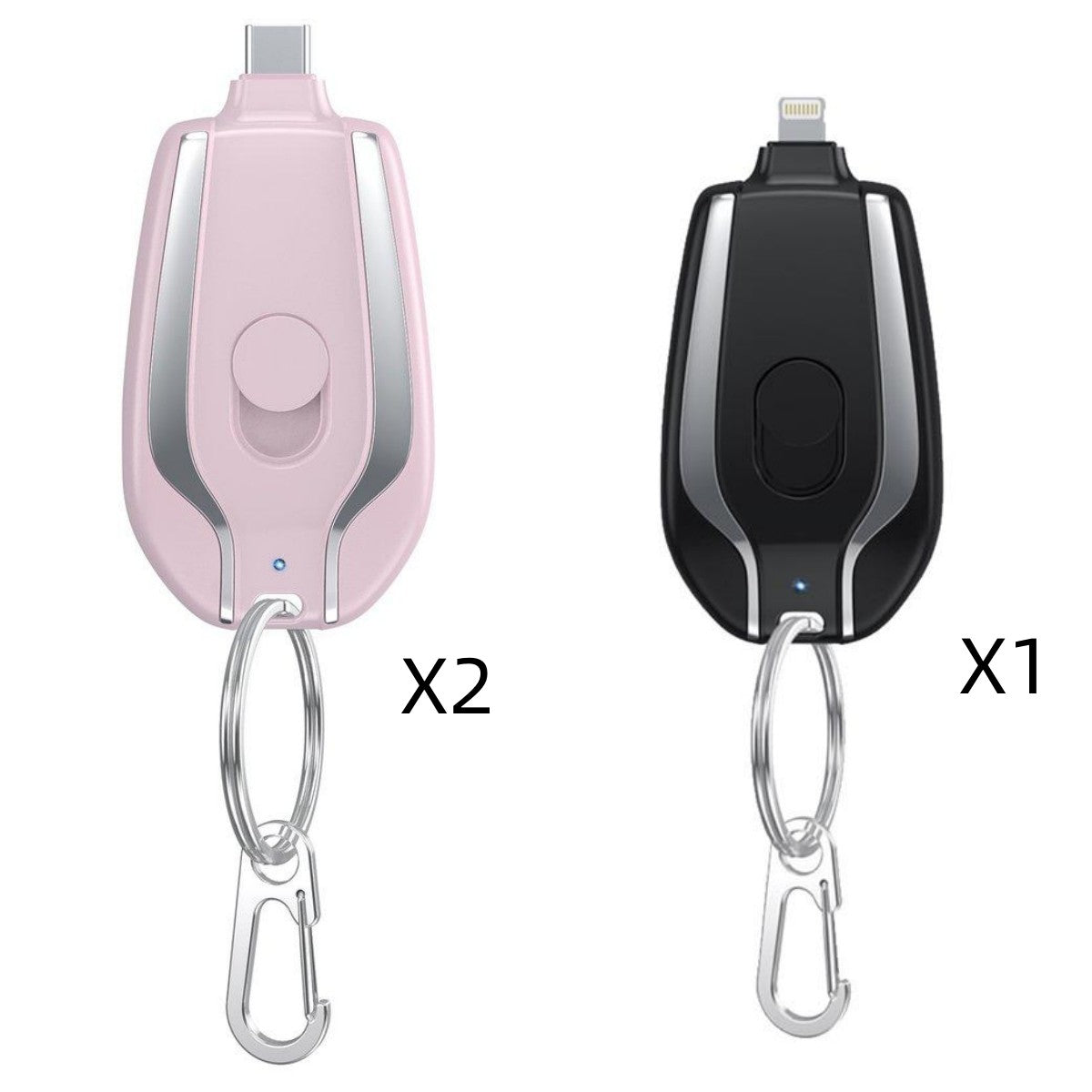 1500mAh Mini Power Emergency Pod Keychain Charger With Type-C Ultra-Compact Mini Battery Pack Fast Charging Backup Power Bank