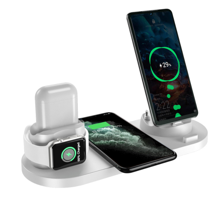2022 Wireless Charger For IPhone14 13 Fast Charger For Phone Fast Charging Pad For Phone Watch 6 In 1 Charging Dock Station