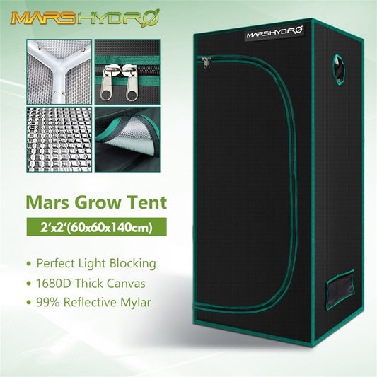 1680D Mars Hydro 60x60x140cm LED Grow Tent box Indoor Hydroponics garden Water-proof hut Diamond Reflective Mylar grow room