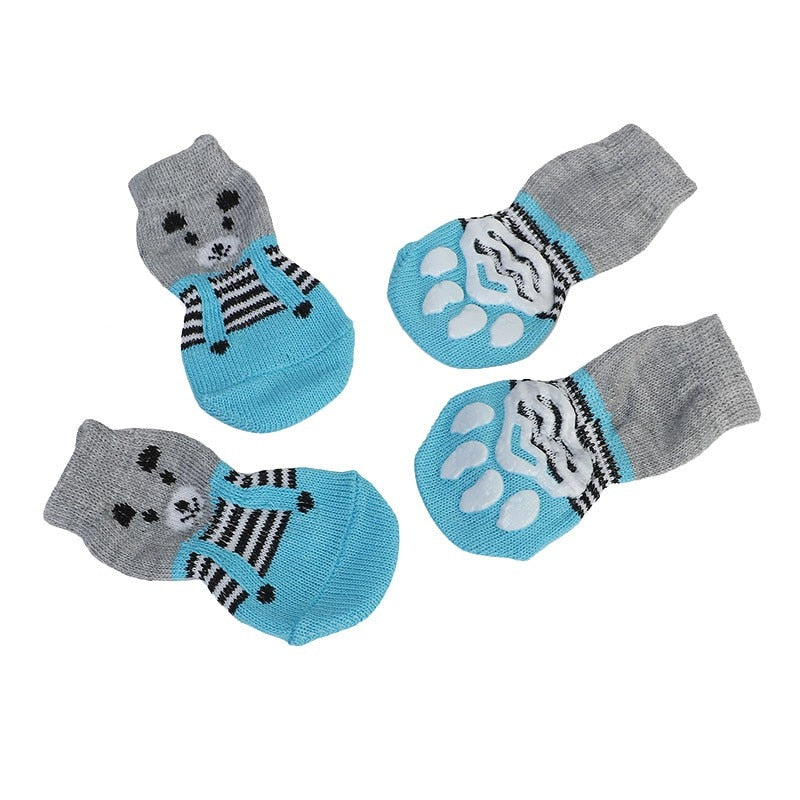 Pets anti-Slip socks set for small dog cats puppy warm calcetines de perro para skarpetki pieski Meias pet szczeniak skarpetka