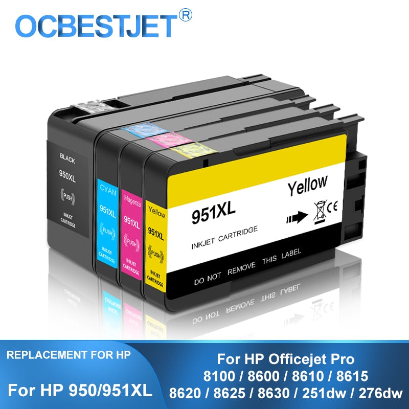 [Third Party Brand] For HP 950XL 951XL 950 951 XL Replacement Ink Cartridge For HP Officejet Pro 8100 8600 8610 8620 251dw 276dw