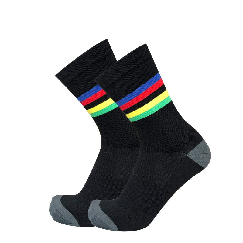 New Pro competition Cycling Socks Letter Sports Socks Breathable  Outdoor Road running socks  Men Women Calcetines Ciclismo