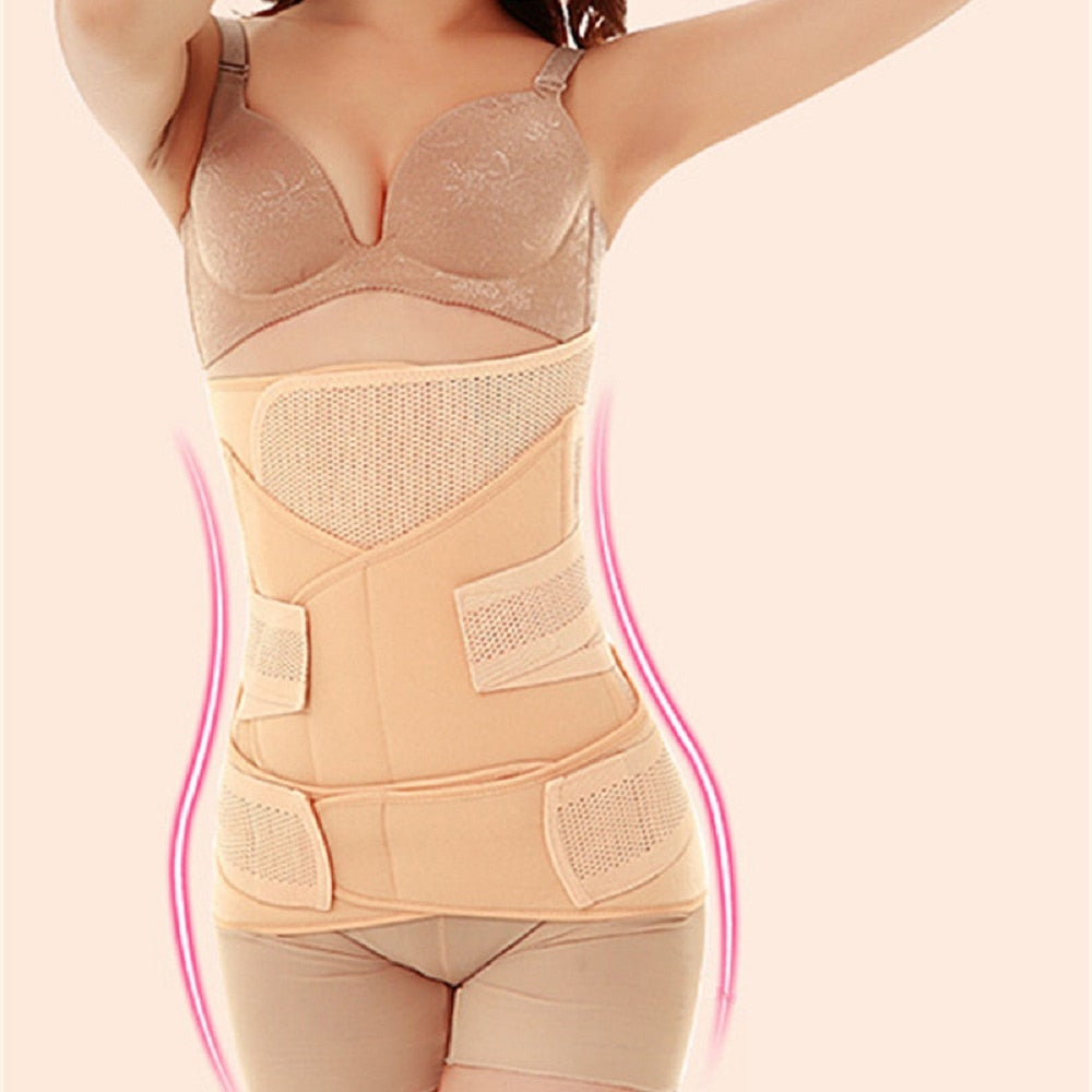 3in1 Postpartum Belt Body Recovery Shapewear 3in1 Belly/Abdomen/Pelvis Waist Trainer Corset Belly Bands Support