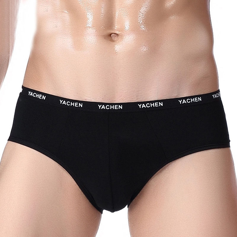 Hot Bamboo Fiber Men Breathable Underwear Sexy Comfortable Solid Briefs High Elasticity Male Underpants Cueca Calzoncillos