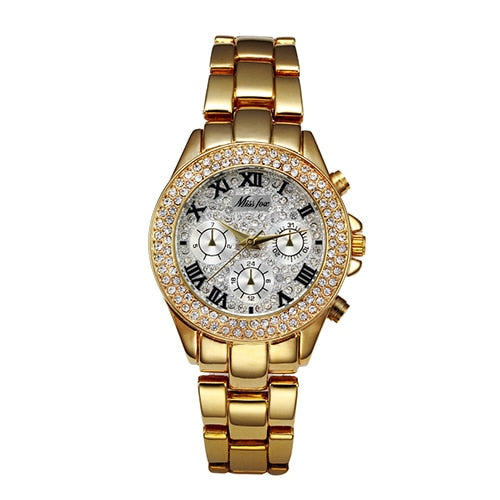 MISSFOX Womens Watch Shockproof Waterproof Luxury Ladies Ar Metal Watch bracelets Rhinestone Bu Cheap Watches Dropshipping