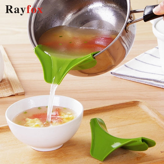 1pc Creative Silicone Funnel Kitchen Accessories Tools Pots and Pans To Prevent Spills Deflector Liquid Funnel Kitchen Gadgets