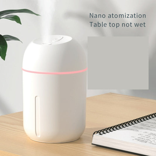 330ML Large Capacity Silent Air Humidifier Night Light USB Aroma Diffuser Continuous/Intermittent Mode Fine Spray For Home