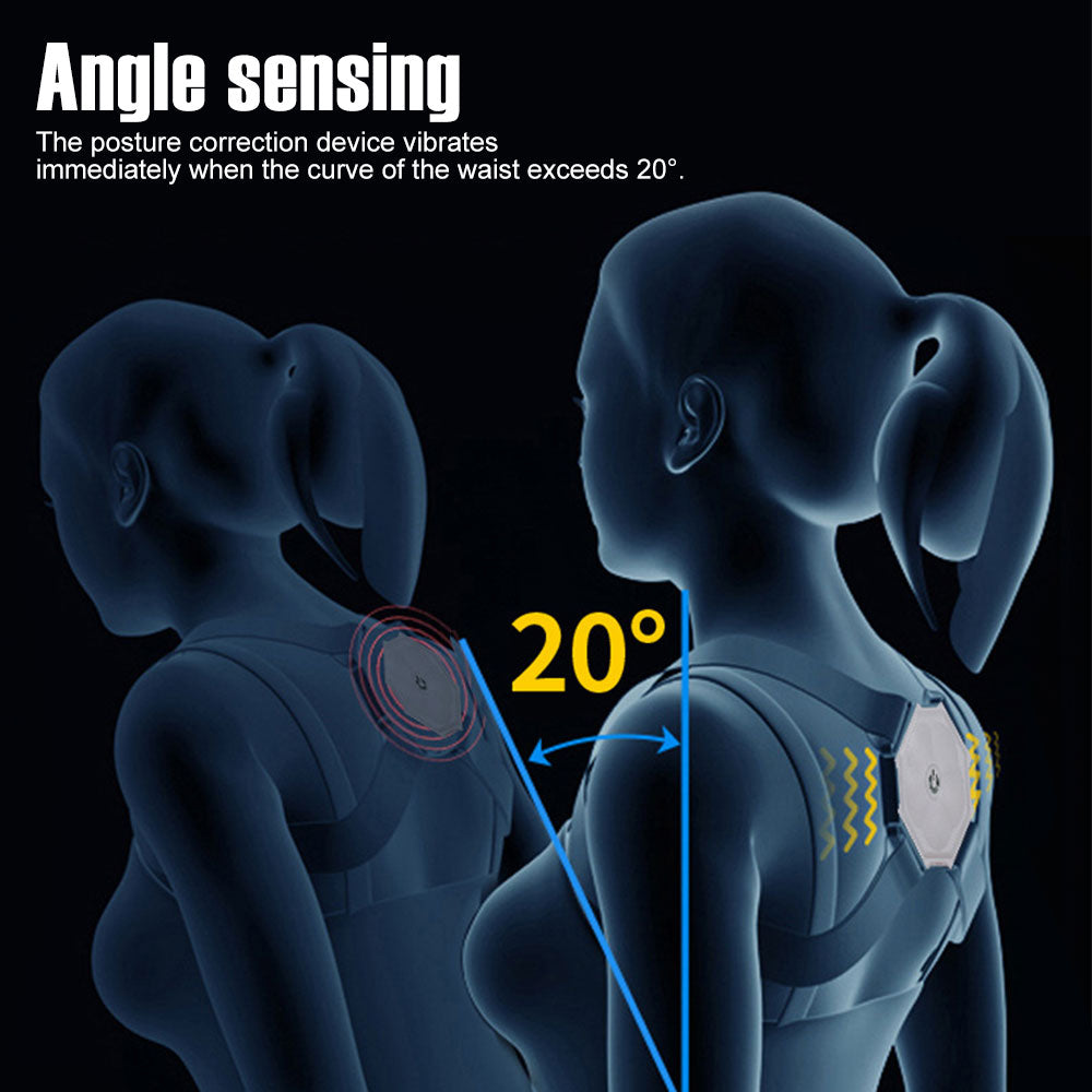 2022 Smart Posture Corrector Intelligent Sensor Vibration Reminder Adjustable Brace Straightener Correction Trainer Back Support