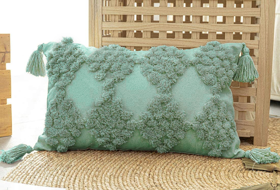 Boho Cushion Cover Morocco Tufted Tassel Throw Pillow Covers Decorative Macrame Pillow Case Sofa Nordic Home Spring Decoration