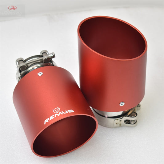 1pcs Aluminumalloy Matte Red Stainless Steel Exhaust Muffler Car Autoparts Modified Tip tail accessories a3 e39 h7  x Motorcycle