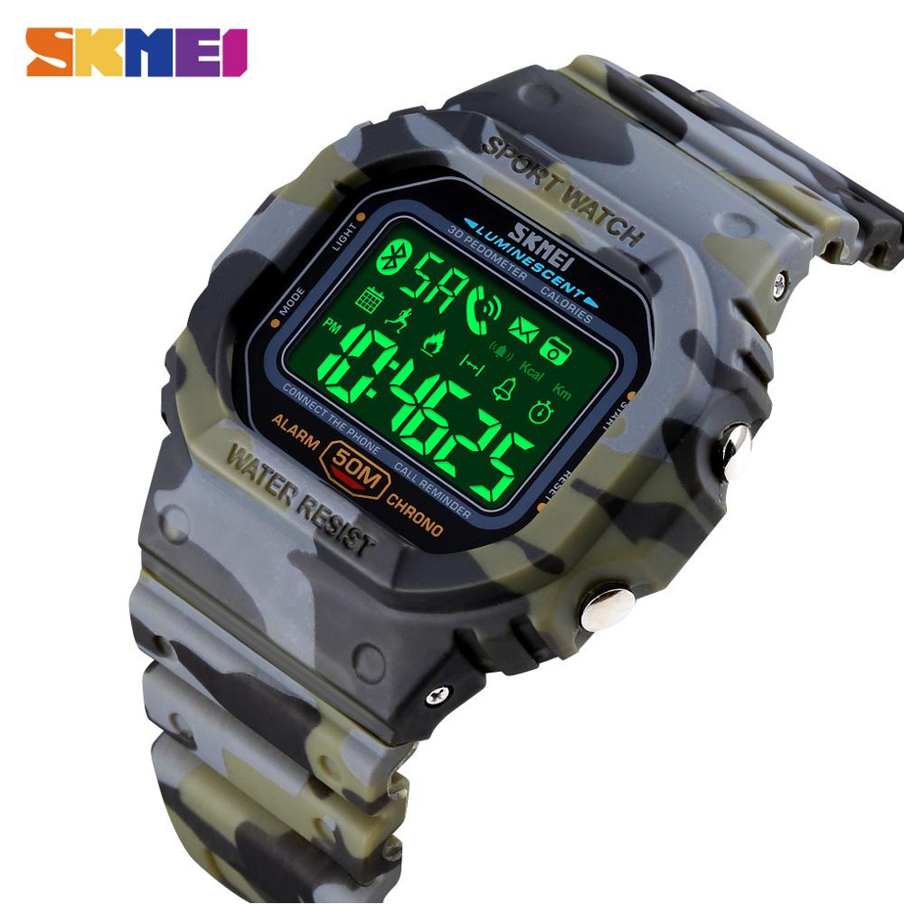 SKMEI Top Brand Smartwatch Men Electronic Watches Mens Pedometer Calorie Tracker For Huawei Iphone reloj inteligente Sport 1629