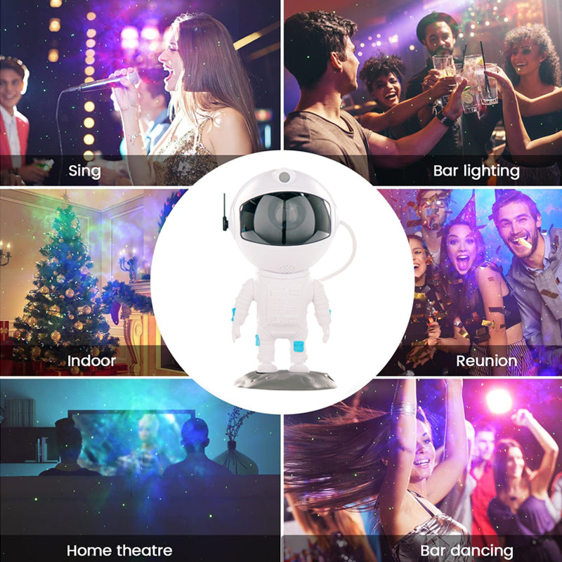 New Galaxy Projector Astronaut Starry Sky Projector Remote Control Bluetooth Music Laser