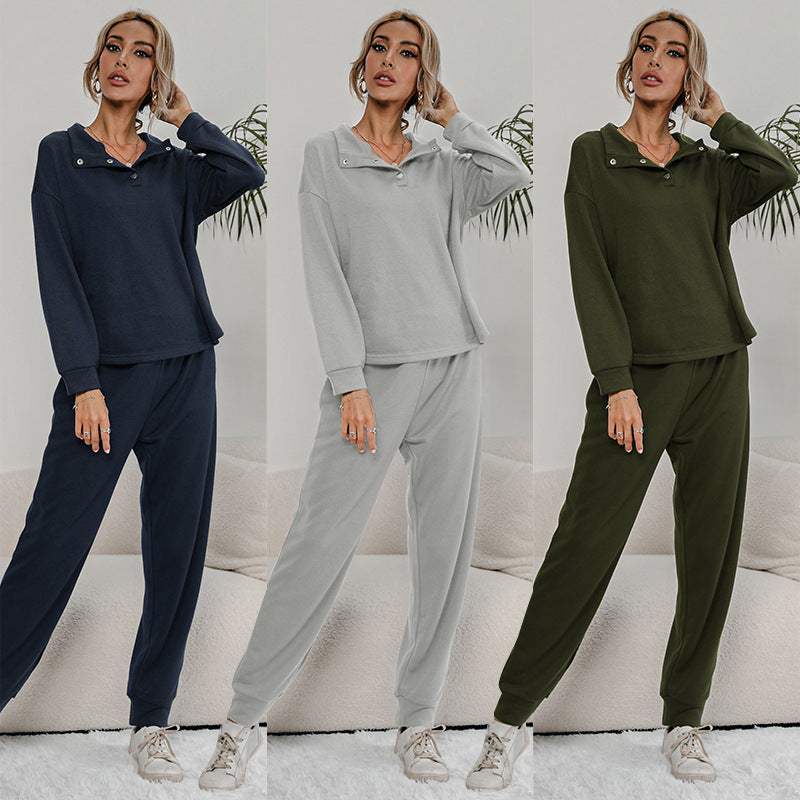 Women's Fashion Casual Solid Color Hoodie Sports Suit