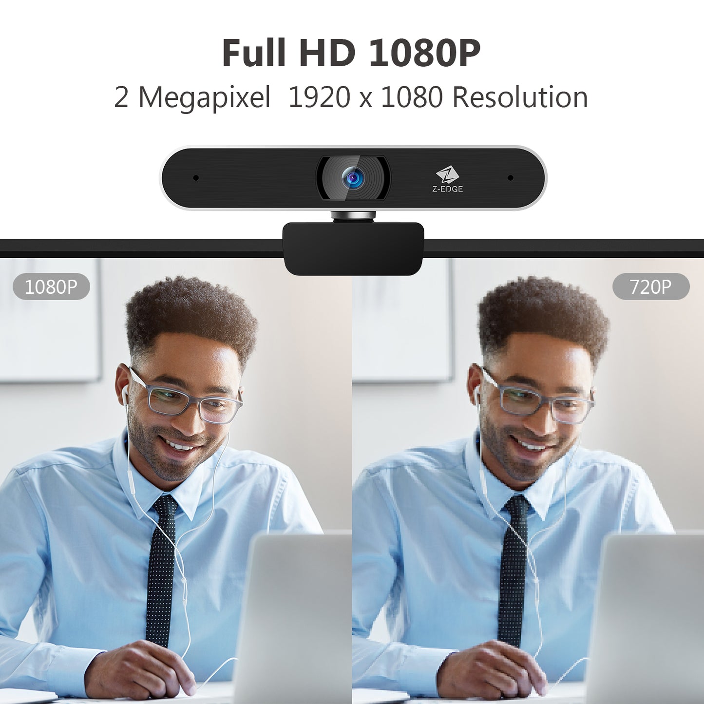 Z-EDGE ZW511 Full HD 1080P Auto Focus Webcam For PC, Desktop And Laptop
